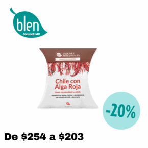 Shampoo en barra de chile con alga roja